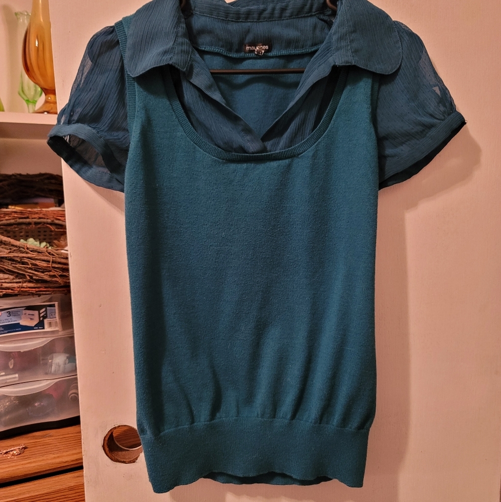 Maurices teal blouse
